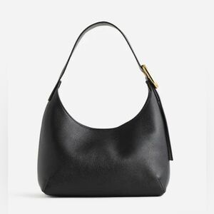 Madewell sculptural buckle shoulder bag - black leather
